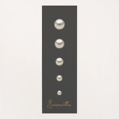 elegante, moderne graue Perlen Yogamatte (Vorderseite)