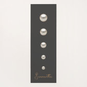 elegante, moderne graue Perlen Yogamatte (Rückseite)