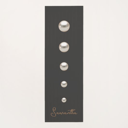 elegante, moderne graue Perlen Yogamatte (Rückseite)