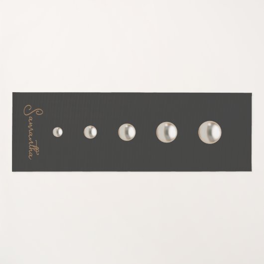 elegante, moderne graue Perlen Yogamatte (Vorderseite (Horizontal))