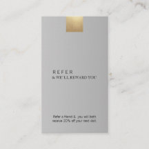 Elegante moderne Gray Gradient Gold Refer Vertikal