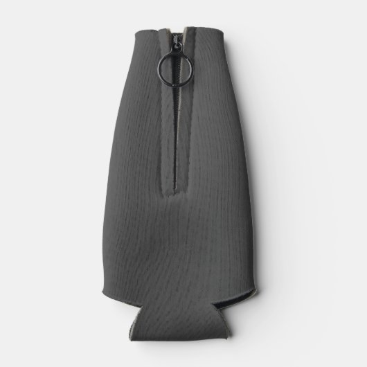 Elegante Moderne Gray Script Monogram Gastgeschenk Flaschenkühler (Rückseite)