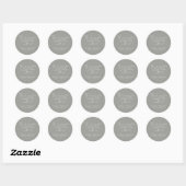 Elegante moderne Gray Trendy Script Custom Vielen Runder Aufkleber (Blatt)