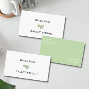 Elegante, moderne Green Blätter Business Card Visitenkarte