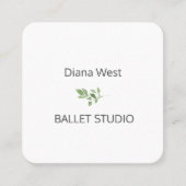 Elegante moderne grüne Blätter Runded Edges Quadratische Visitenkarte (Vorderseite)