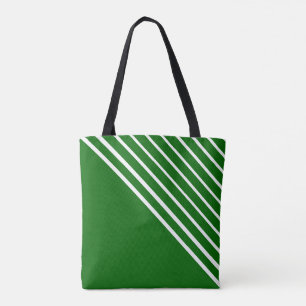 Elegante moderne grüne diagonale Streifen Tasche