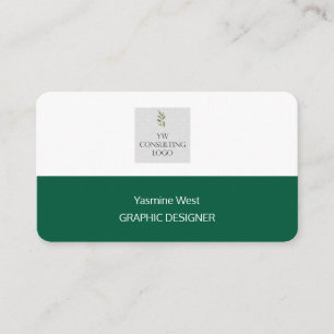 Elegante moderne grüne Visitenkarte