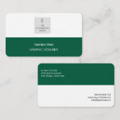 Elegante moderne grüne Visitenkarte (Vorne/Hinten)