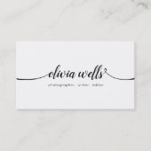 Elegante moderne handgeschriebene Skriptkalligrafi Visitenkarte (Vorderseite)