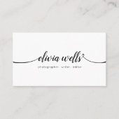 Elegante moderne handgeschriebene Skriptkalligrafi Visitenkarte (Vorderseite)