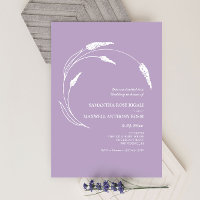 Elegante moderne, handgezeichnete Lavendelhochzeit
