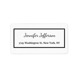 Elegante moderne Handschrift Schlicht Beruflich Adressaufkleber