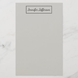 Elegante moderne Handschrift Schlicht Beruflich gr Briefpapier