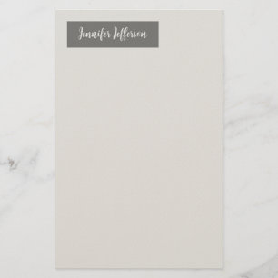 Elegante moderne Handschrift Schlicht Beruflich gr Briefpapier