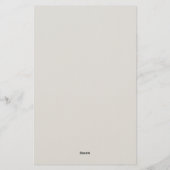 Elegante moderne Handschrift Schlicht Beruflich gr Briefpapier (Rückseite)