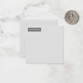 Elegante moderne Handschrift Schlicht Beruflich gr Mitteilungskarte (Vorderseite/Rückseite Beispiel)