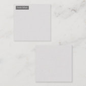 Elegante moderne Handschrift Schlicht Beruflich gr Mitteilungskarte (Vorne/Hinten)