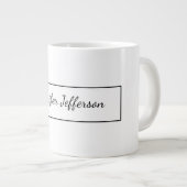 Elegante moderne Handschrift Schlicht Beruflich Jumbo-Tasse (Vorderseite Rechts)