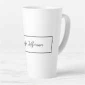 Elegante moderne Handschrift Schlicht Beruflich Milchtasse (Rechte Ecke)