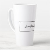 Elegante moderne Handschrift Schlicht Beruflich Milchtasse (Linke Ecke)
