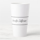 Elegante moderne Handschrift Schlicht Beruflich Milchtasse (Vorderseite)