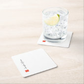 Elegante moderne Handschrift Schlicht Beruflich Rechteckiger Pappuntersetzer (Vor Ort)