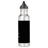 Elegante moderne Handschrift Schlicht Black Edelstahlflasche (Rechts)