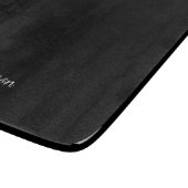 Elegante moderne Handschrift Schlicht Black Schneidebrett (Ecke)