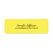 Elegante moderne Handschrift Schlicht gelb (Vorne)