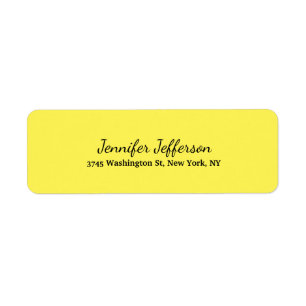 Elegante moderne Handschrift Schlicht gelb