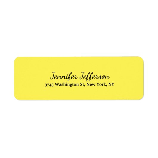 Elegante moderne Handschrift Schlicht gelb (Vorne)