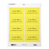 Elegante moderne Handschrift Schlicht gelb (Vorne)