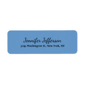 Elegante moderne Handschrift Schlicht Grau Blau (Vorne)