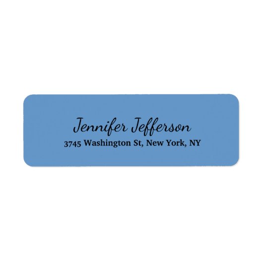 Elegante moderne Handschrift Schlicht Grau Blau (Vorne)