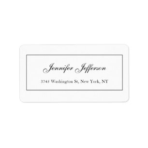 Elegante moderne Handschrift schlicht professionel Adressaufkleber