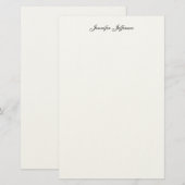 Elegante moderne Handschrift schlicht professionel Briefpapier (Vorne/Hinten)