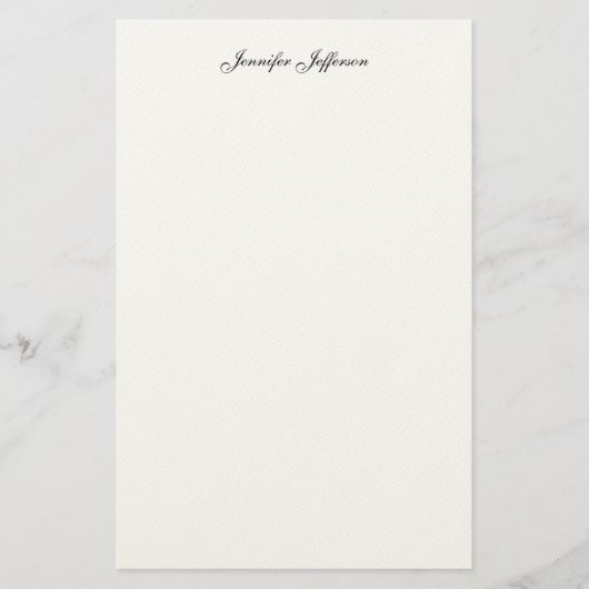 Elegante moderne Handschrift schlicht professionel Briefpapier (Vorderseite)