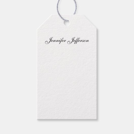Elegante moderne Handschrift schlicht professionel Geschenkanhänger (Vorderseite)