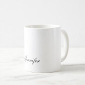 Elegante moderne Handschrift schlicht professionel Kaffeetasse (VorderseiteRechts)