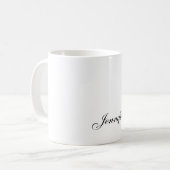 Elegante moderne Handschrift schlicht professionel Kaffeetasse (Vorderseite Links)