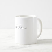 Elegante moderne Handschrift schlicht professionel Kaffeetasse (VorderseiteRechts)