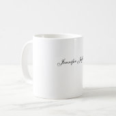 Elegante moderne Handschrift schlicht professionel Kaffeetasse (Vorderseite Links)