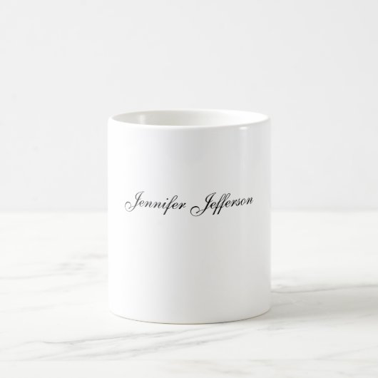 Elegante moderne Handschrift schlicht professionel Kaffeetasse (Mittel)