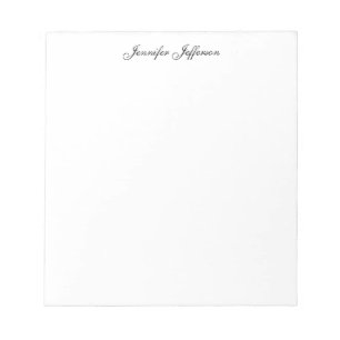 Elegante moderne Handschrift schlicht professionel Notizblock