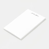 Elegante moderne Handschrift schlicht professionel Post-it Klebezettel (angewinkelt)