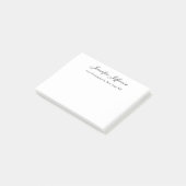 Elegante moderne Handschrift schlicht professionel Post-it Klebezettel (angewinkelt)