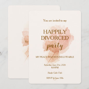 Elegante moderne 'Happily Divorced'-Party-Einladun