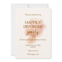 Elegante moderne 'Happily Divorced'-Party-Einladun