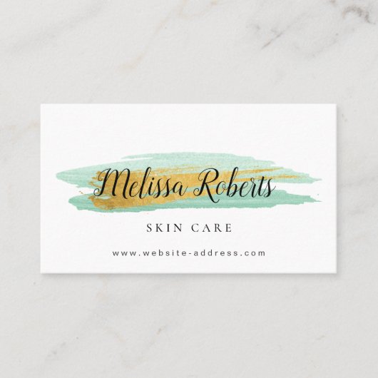 Elegante moderne Hautpflegekarte Visitenkarte (Vorderseite)