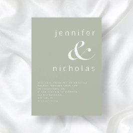 Elegante, moderne Heirat Einladung